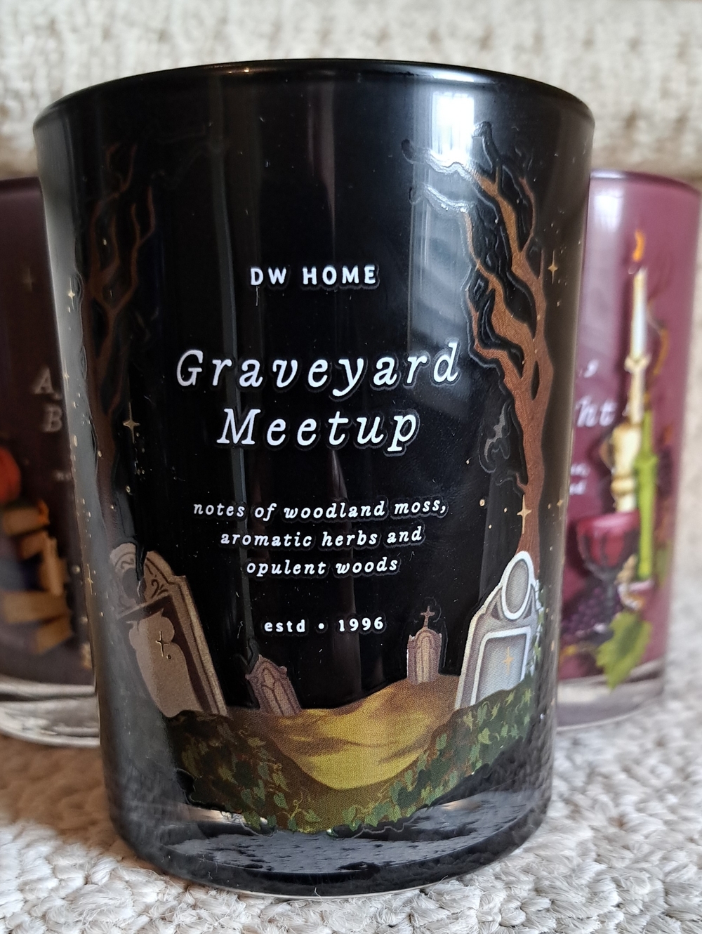 DW Home Graveyard Meetup Wooden Wick Scentend Candle. NEW!